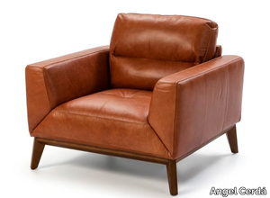 5036 - Leather armchair with armrests _ Angel Cerdá