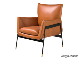 5091 - Leather armchair with armrests _ Angel Cerdá