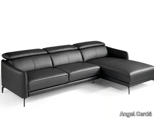 6040 - Leather sofa with chaise longue _ Angel Cerdá