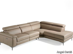 6042 - Corner leather sofa with electric motion _ Angel Cerdá