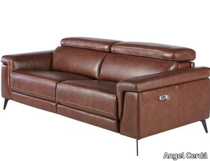 6117 - 3 seater leather sofa with electric motion _ Angel Cerdá