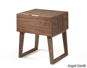 7005 - Rectangular walnut bedside table with drawers _ Angel Cerdá