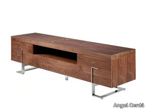 3222 - Walnut TV cabinet with doors _ Angel Cerdá