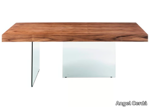 1028 - Rectangular wood and glass dining table _ Angel Cerdá