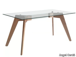 1031 - Rectangular wood and glass living room table _ Angel Cerdá