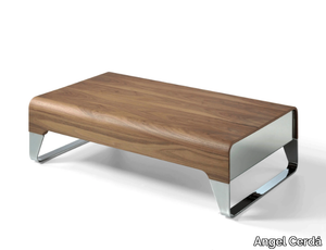 2001 - Rectangular steel and wood coffee table with storage space _ Angel Cerdá