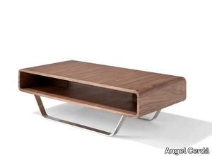 2002 - Rectangular steel and wood coffee table with storage space _ Angel Cerdá