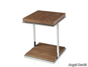 2038 - Square walnut side table with storage space _ Angel Cerdá