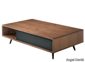 2112 - Rectangular walnut coffee table with storage space _ Angel Cerdá