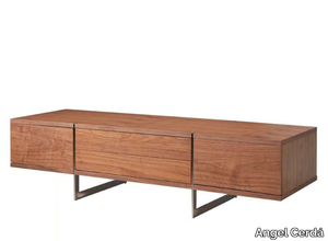 3045 - Low wood veneer TV cabinet with drawers _ Angel Cerdá