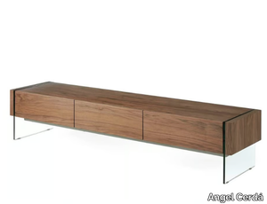 3085 - Low wood veneer TV cabinet with drawers _ Angel Cerdá