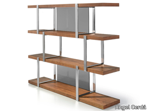 3136 - Open steel and wood bookcase _ Angel Cerdá