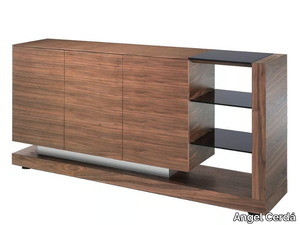 3140 - Walnut highboard with doors _ Angel Cerdá