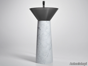 ALBUME11 + ALBUME21 - Round freestanding Carrara marble washbasin _ Antoniolupi