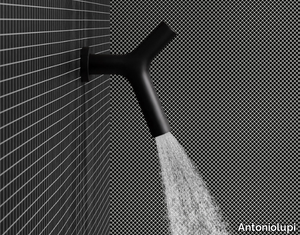 APOLLO 01 - Wall-mounted brass overhead shower _ Antoniolupi