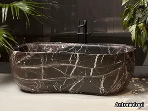 FIDA - Freestanding Rojo Levanto marble bathtub _ Antoniolupi