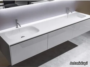 NUVOLA - Flumood® washbasin with integrated countertop _ Antoniolupi