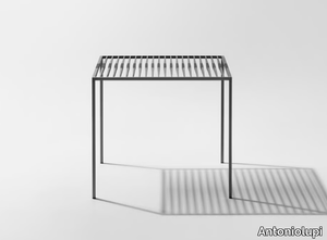 PAGINE SCRITTE - Set of three brushed steel coffee tables _ Antoniolupi