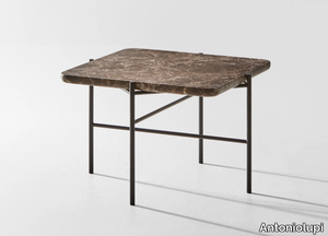 PAESAGGI SOSPESI - Square marble coffee table for living room _ Antoniolupi