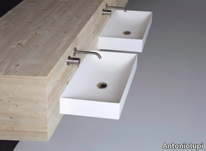 STRATOS - Wall-mounted rectangular Flumood® washbasin _ Antoniolupi