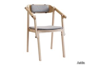 ATELIER - Ash chair with integrated cushion _ Askia