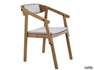 ATELIER - Oak chair with integrated cushion _ Askia