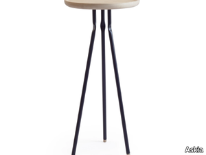 BEND OCCASIONAL TABLE - Round ash high side table _ Askia