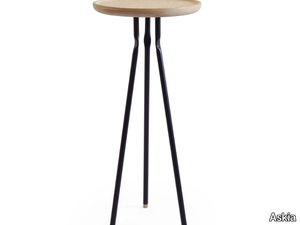 BEND OCCASIONAL TABLE - Round oak high side table _ Askia