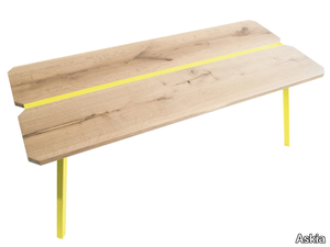 MYWAY - Rectangular steel and wood table _ Askia