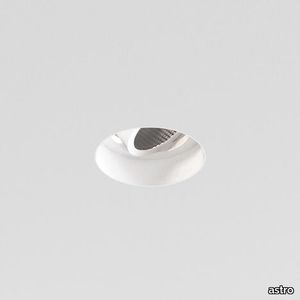 Trimless Round Adjustable Matt White