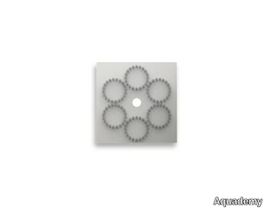 SPA 18 - Square ceiling mounted stainless steel overhead shower with chromotherapy _ Aquademy