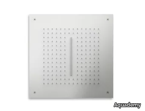 H2O 50 RAIN&FALL - Square ceiling mounted stainless steel overhead shower _ Aquademy