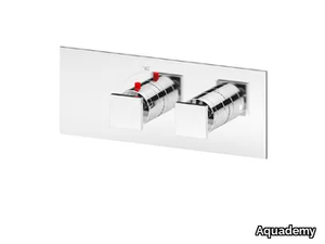 SQUARE THERMO O1 - Thermostatic 2 hole shower mixer _ Aquademy