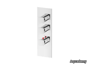 SQUARE THERMO V2 - 3 hole thermostatic shower mixer _ Aquademy