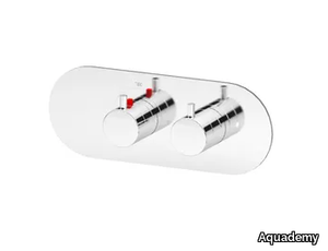 ROUND THERMO O1 - 2 hole thermostatic shower mixer _ Aquademy