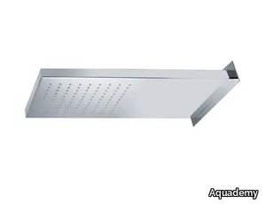 WALL - Rectangular wall-mounted stainless steel overhead shower _ Aquademy