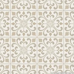 CushionStep | B3381Amador Medallion Vinyl Sheet - Crème