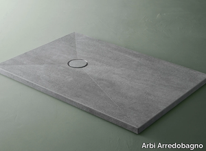 AUREO - Rectangular custom laminated stoneware shower tray _ Arbi Arredobagno