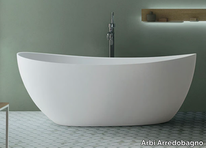 ELSA - Freestanding oval composite material bathtub _ Arbi Arredobagno