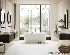 ABSOLUTE 30 - Double vanity unit with integrated washbasin _ Arbi Arredobagno