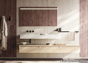 FOLD 03 - Single wall-mounted vanity unit with drawers _ Arbi Arredobagno