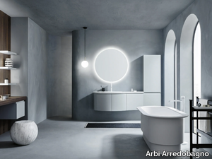 FUSION 35 - Single vanity unit with integrated washbasin _ Arbi Arredobagno