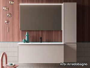 DECOR 04 - Wall-mounted vanity unit with integrated washbasin _ Arbi Arredobagno