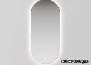 PANDORA - Oval bathroom mirror with integrated lighting _ Arbi Arredobagno