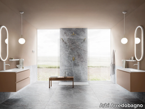 STREET 05 - Wall-mounted vanity unit with integrated washbasin _ Arbi Arredobagno