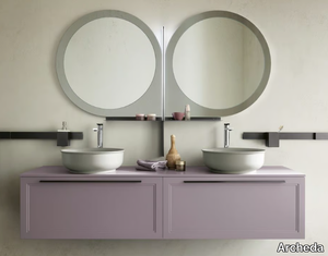 SETA 03 - Wooden vanity unit with mirror _ Archeda