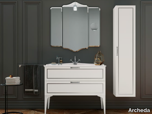 SETA 09 - Floor-standing wooden vanity unit with mirror _ Archeda