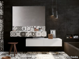 DECÒ 05 - Single wall-mounted wooden vanity unit _ Archeda