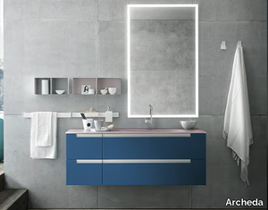 SIDE 08 - Wall-mounted vanity unit with drawers _ Archeda