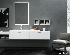 QUARANTA5 03 - Vanity unit with mirror _ Archeda